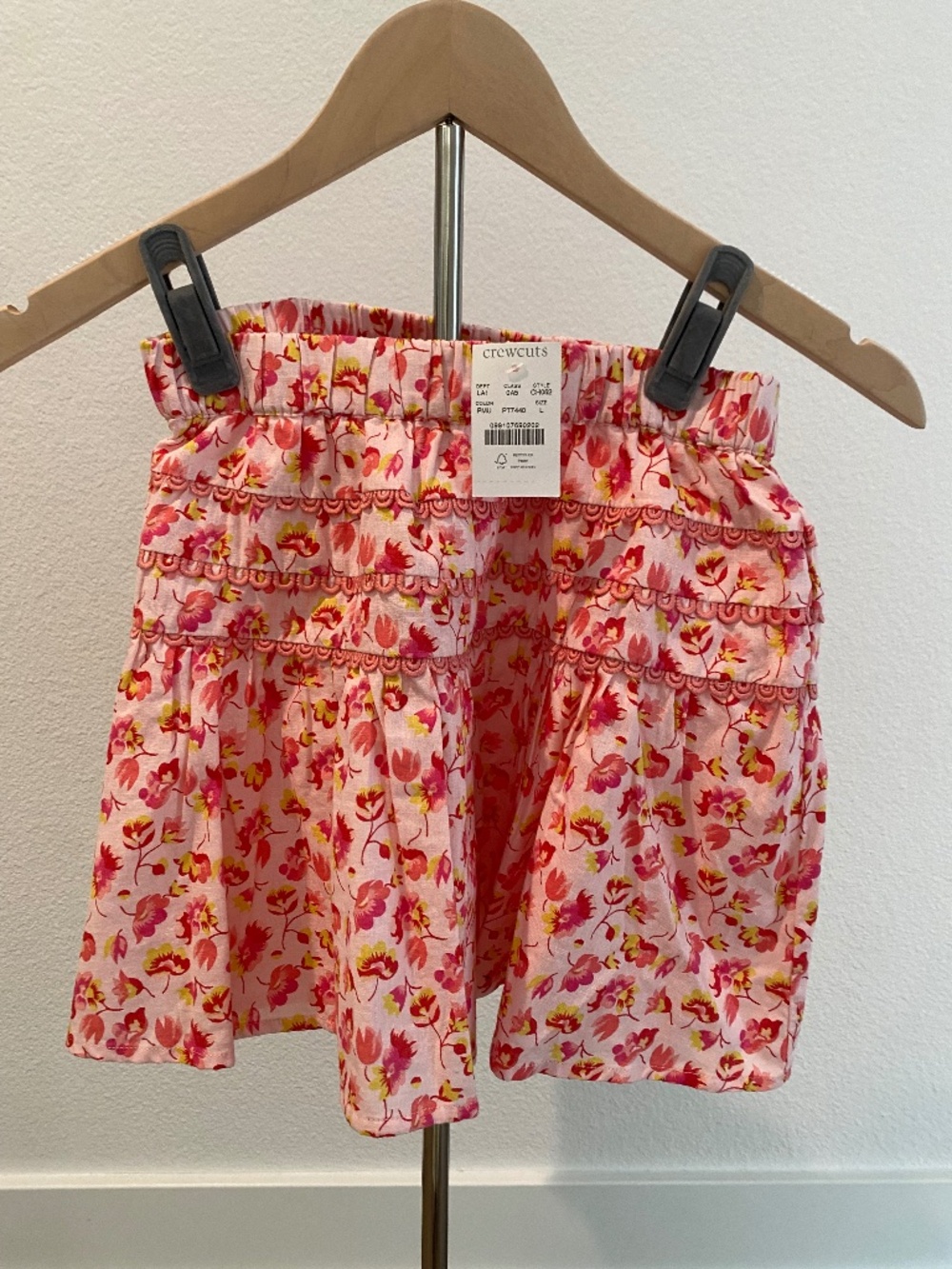 Crewcuts Pink and Yellow Flower Skirt - NWT